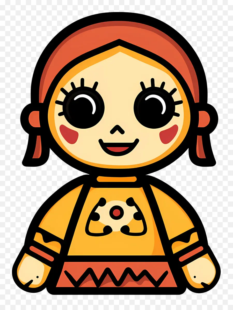 Muñeca Maldita，Muñeca De Dibujos Animados Coloridos PNG