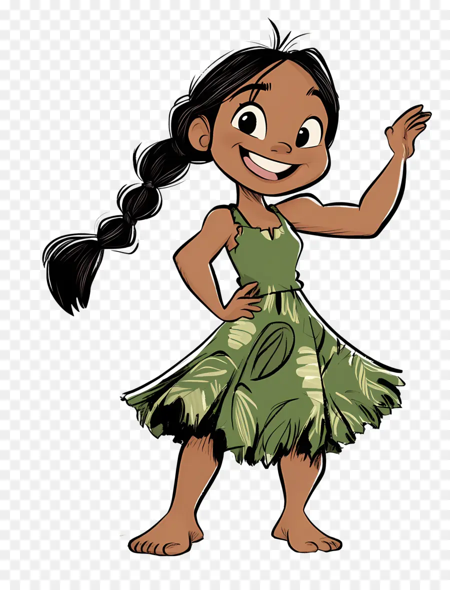 Personaje Lilo，Chica De Dibujos Animados En Vestido PNG