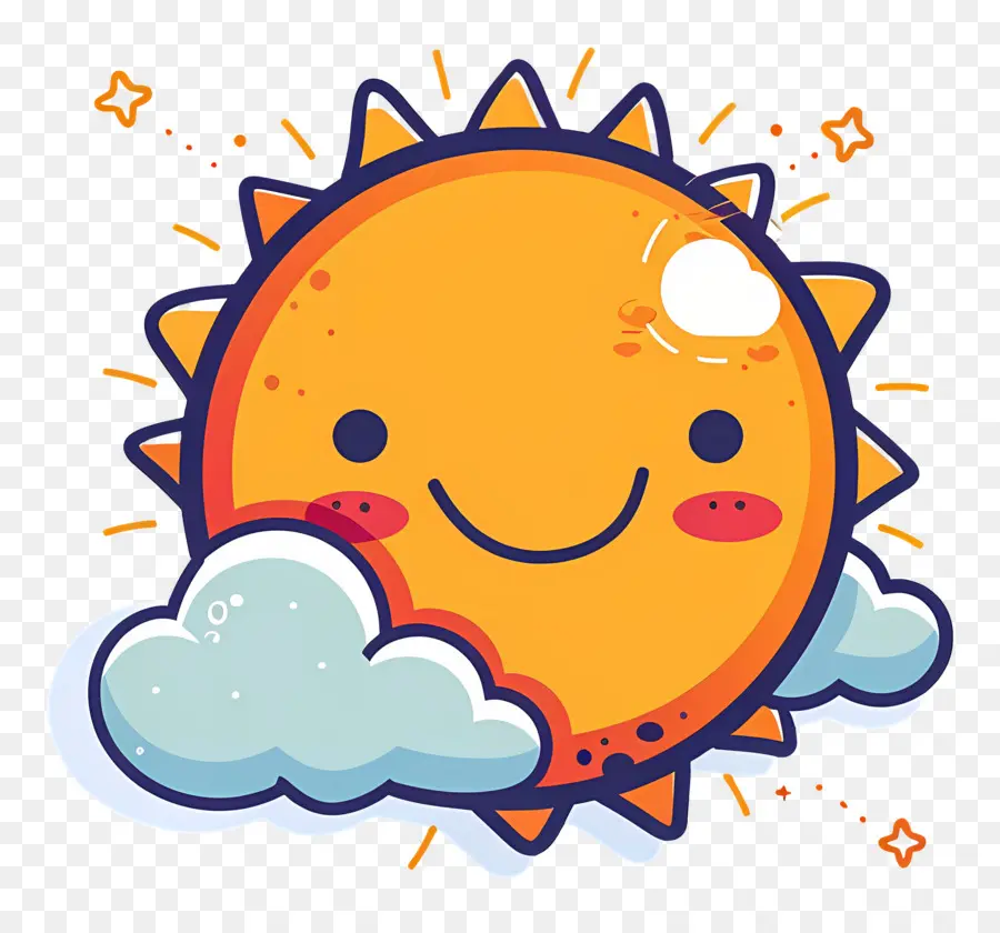 Sol Kawaii，Sol Sonriente PNG