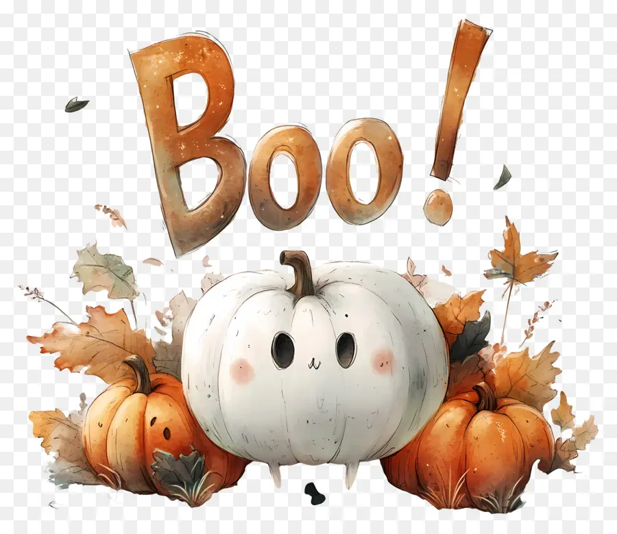 Abucheo De Halloween，Calabaza Blanca PNG