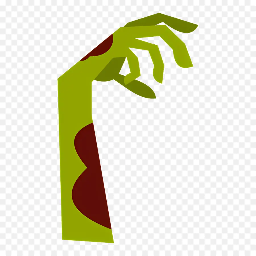 Mano De Halloween，Mano Zombie Verde PNG