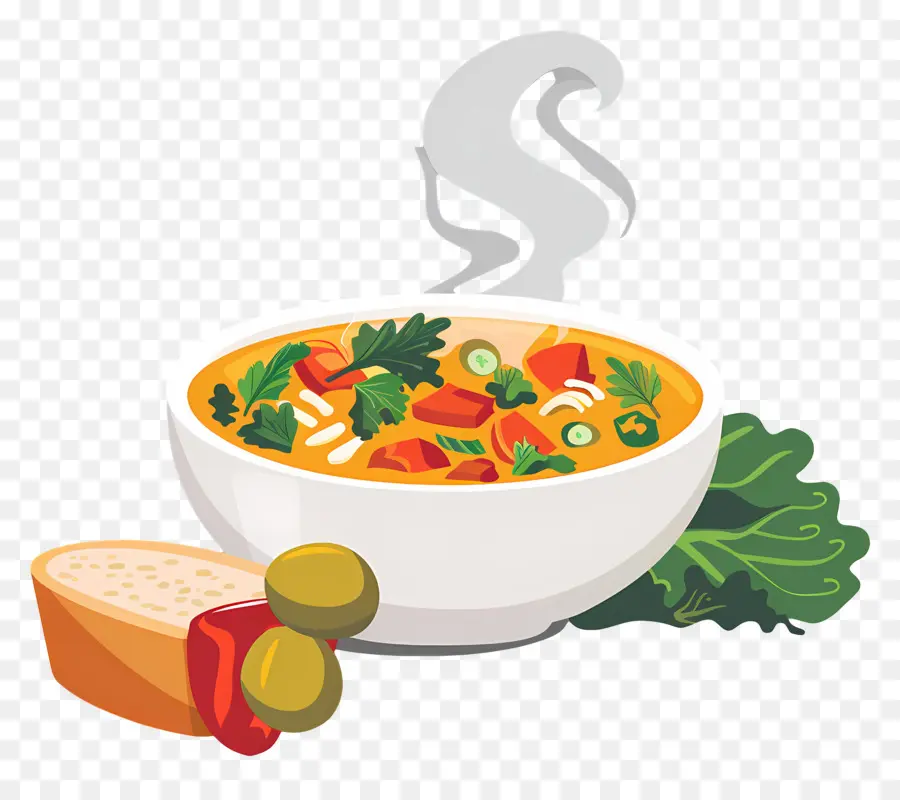 Comida Deliciosa，Sopa De Verduras PNG