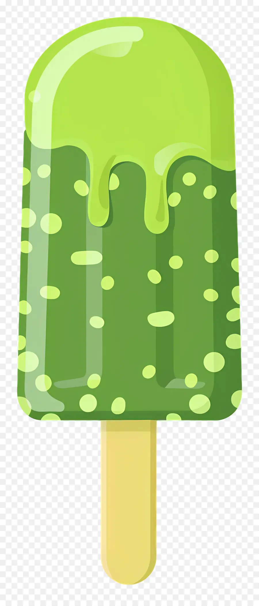 Helado De Matcha，Paleta Verde Simple PNG