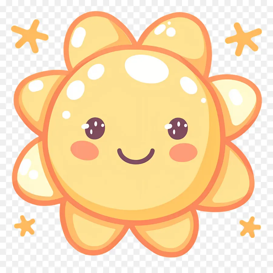 Sol Kawaii，Feliz Sol PNG