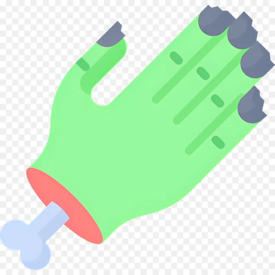 Mano De Halloween，Mano Zombie Verde PNG