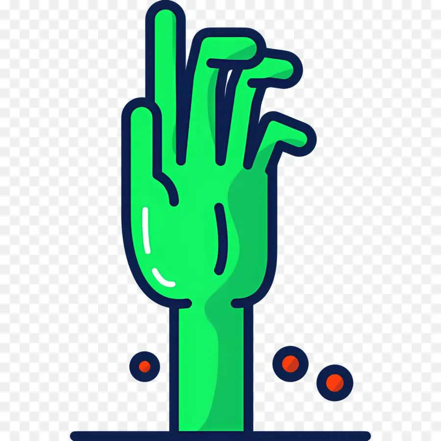 Mano De Halloween，Mano Zombie Verde PNG