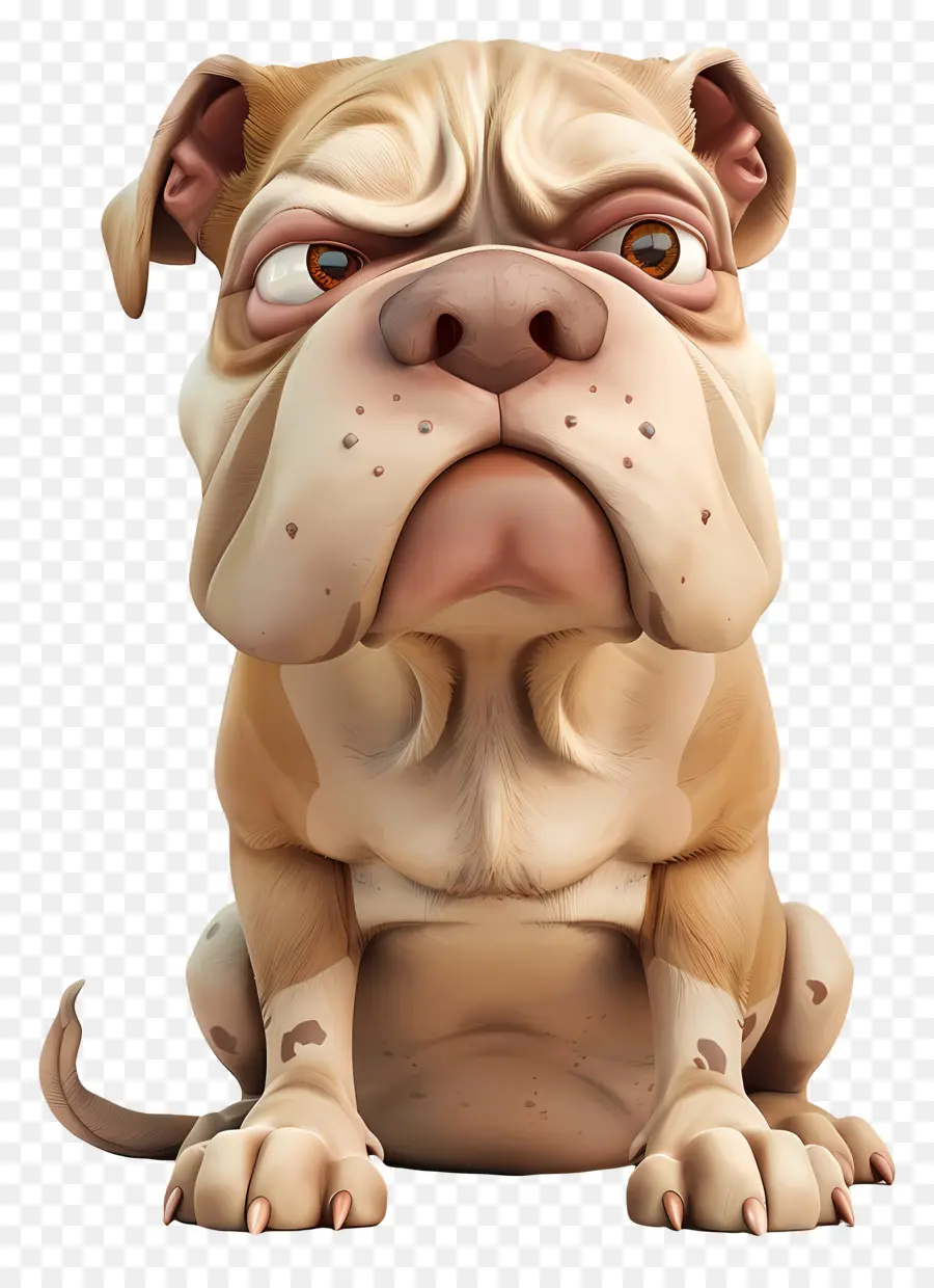 Perro 3d，Buldog PNG