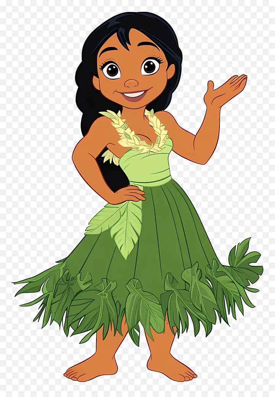 Personaje Lilo，Chica De Dibujos Animados En Vestido PNG