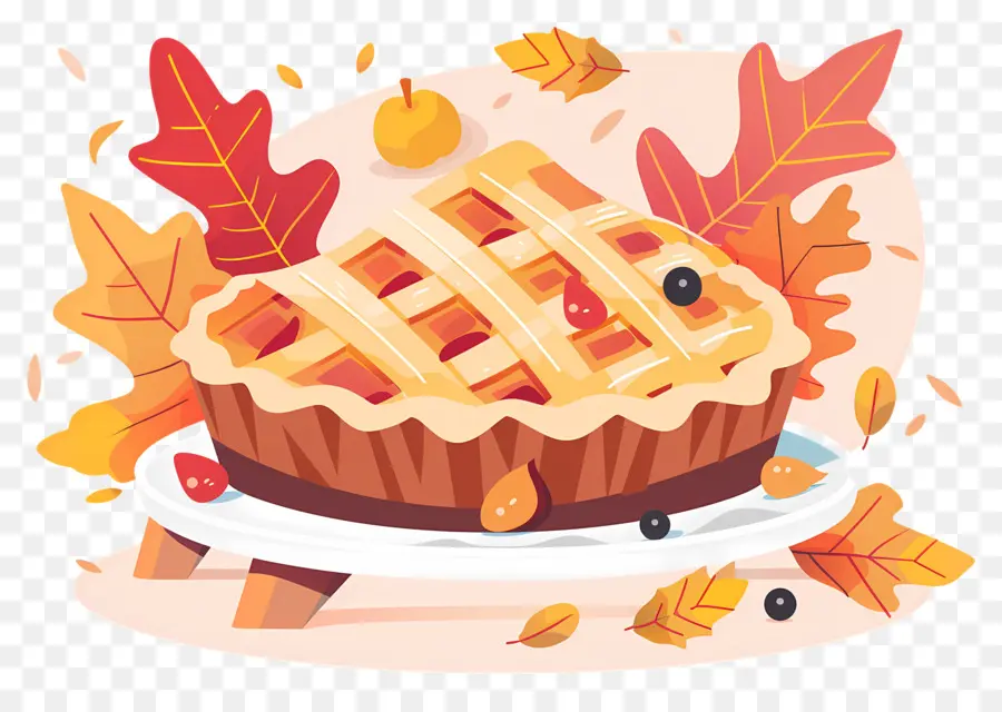 Pastel De Acción De Gracias，Pastel De Otoño PNG