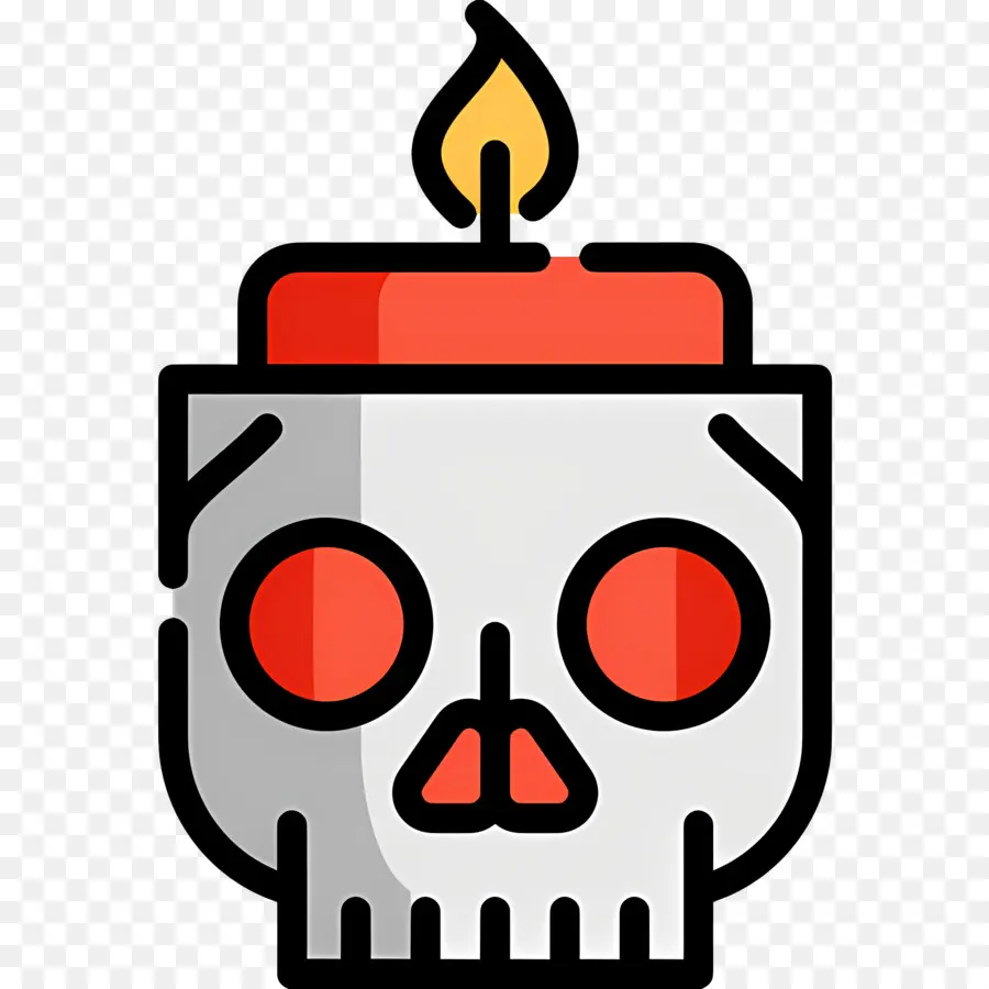 Velas De Halloween，Vela Calavera PNG