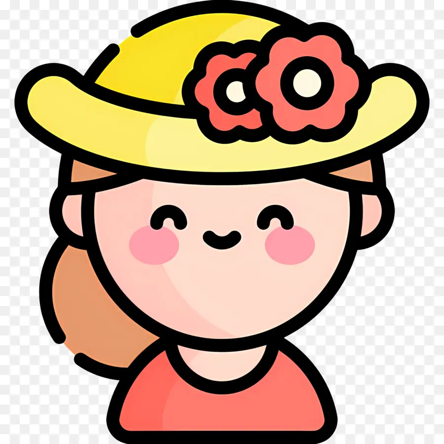 Niña，Chica De Dibujos Animados Con Sombrero PNG