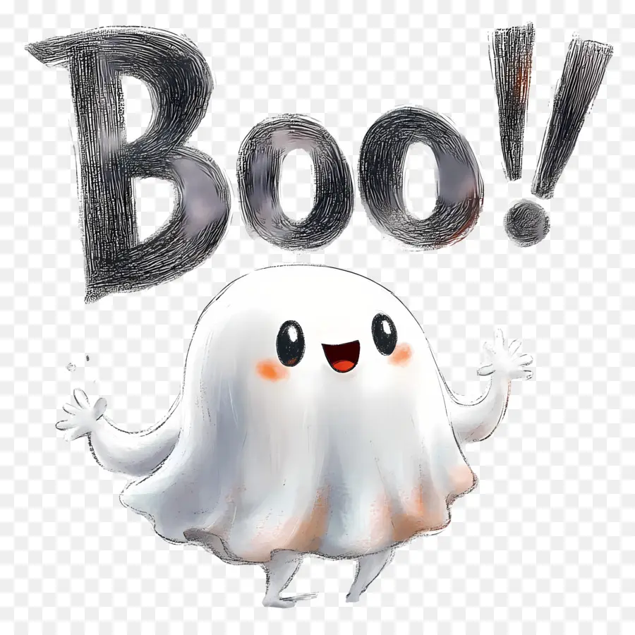 Abucheo De Halloween，Lindo Fantasma PNG