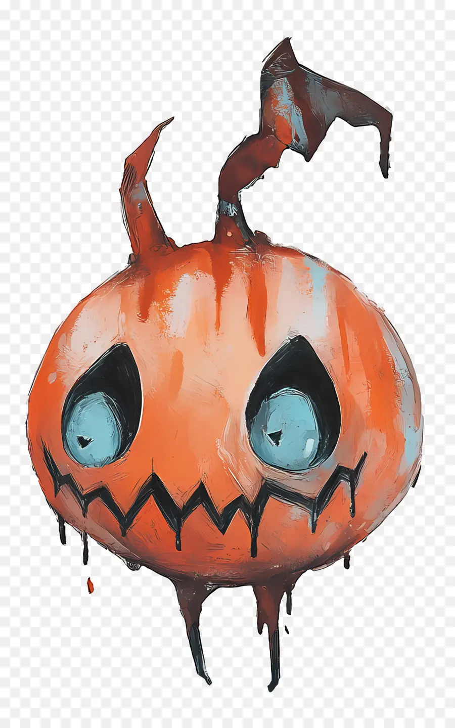 Abucheo De Halloween，Calabaza Aterradora PNG