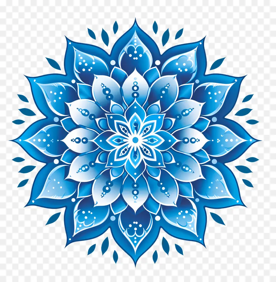 Patrón De Mandala，Mandala Azul PNG