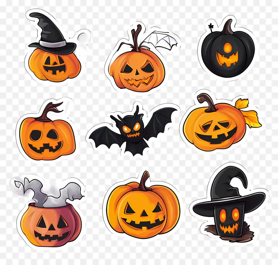 Plantilla De Pancarta De Halloween，Calabazas PNG