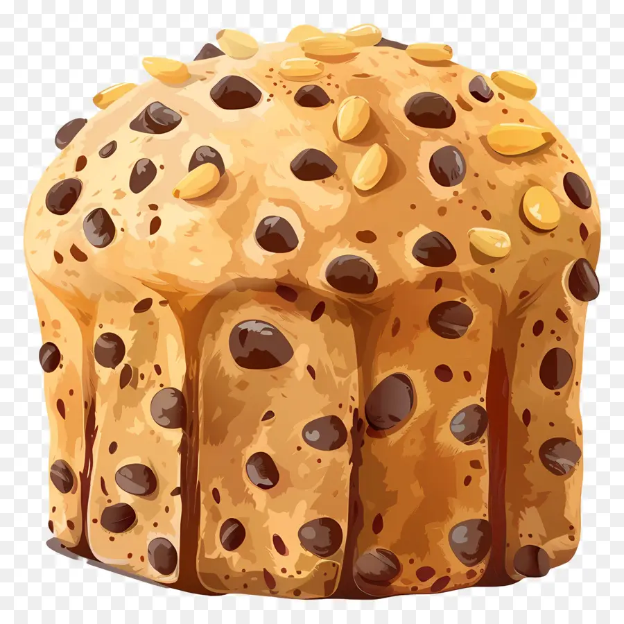 Panetón，Panettone Con Chispas De Chocolate PNG