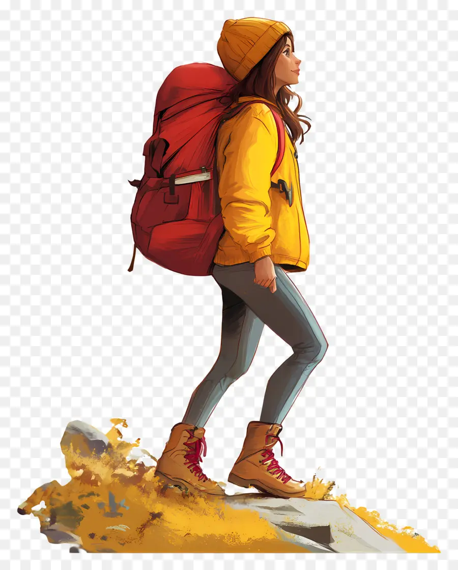 Senderismo En Otoño，Caminante PNG