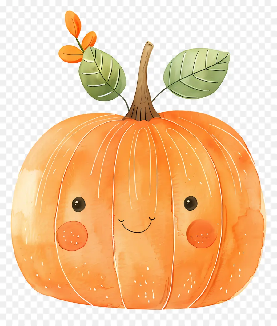 Calabaza Acuarela，Calabaza Sonriente PNG