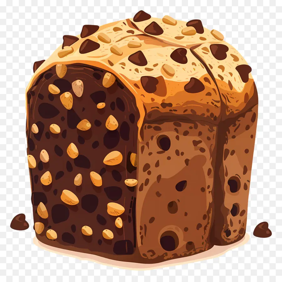 Panetón，Panettone Con Chispas De Chocolate PNG