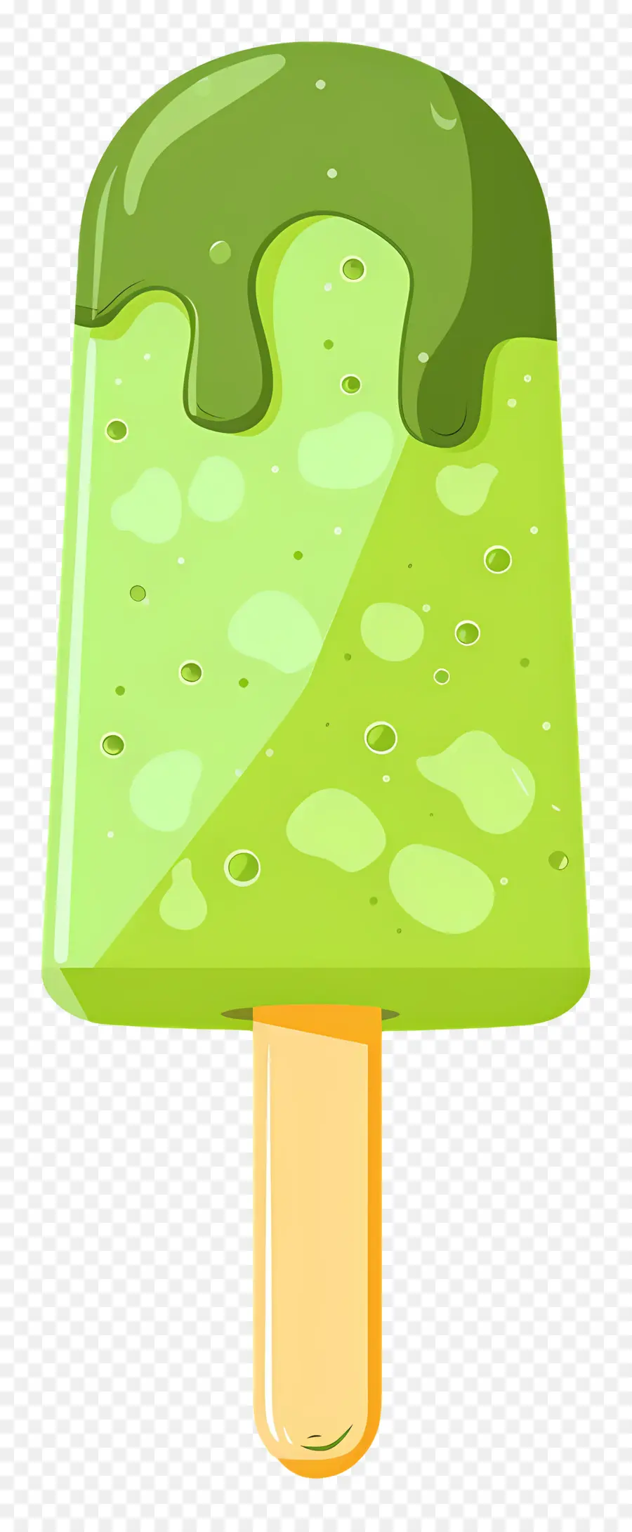 Helado De Matcha，Paleta Verde Simple PNG