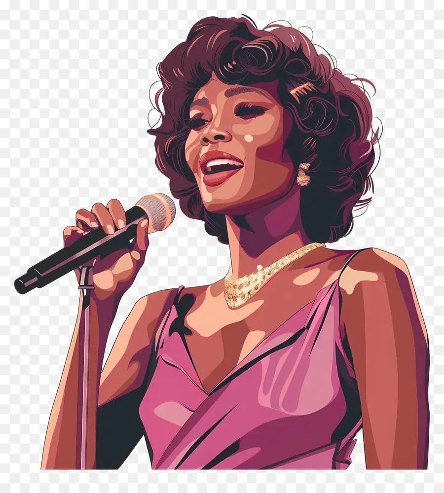 Whitney Houston，Mujer Cantando PNG