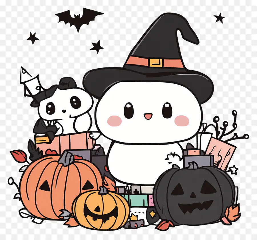 Noche De Halloween，Lindos Personajes De Halloween PNG