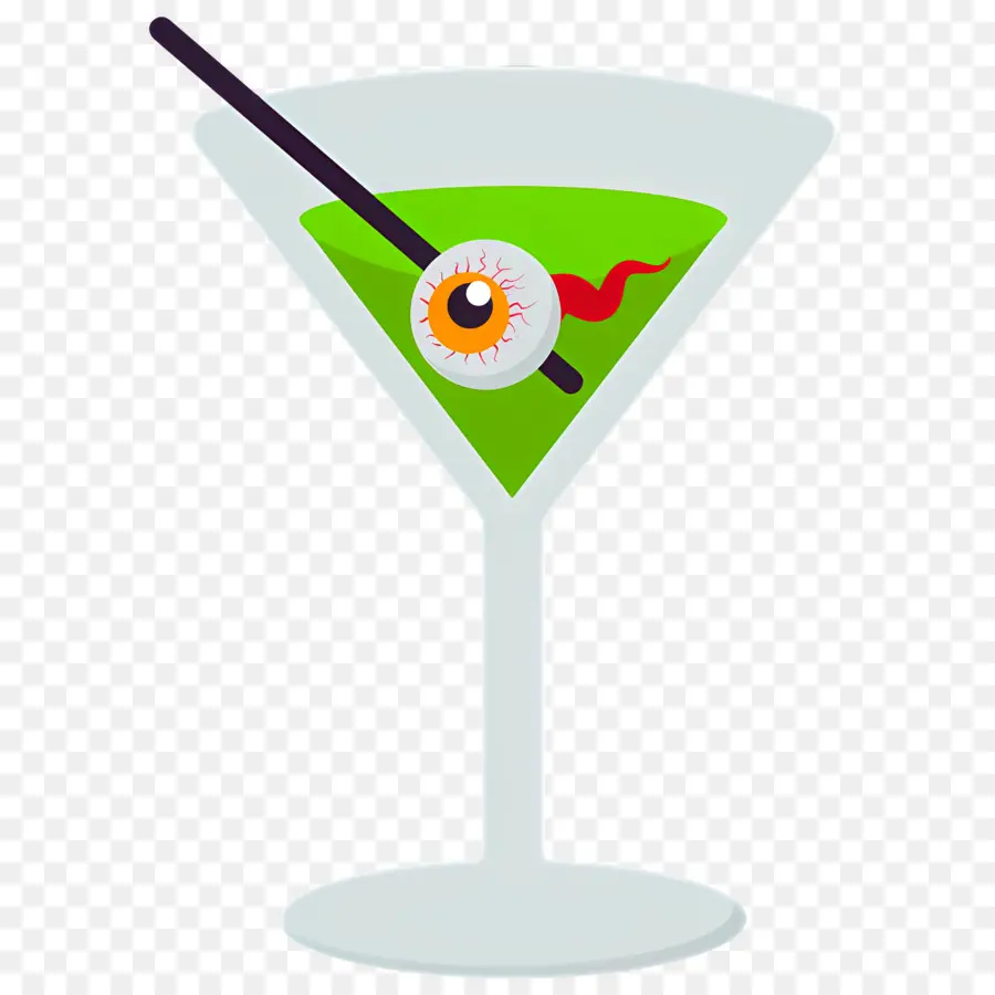 Coctel De Halloween，Cóctel Con Globo Ocular PNG