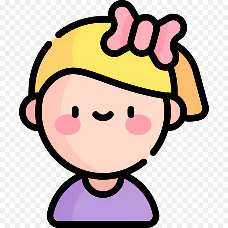 Niña，Chica De Dibujos Animados Con Arco PNG