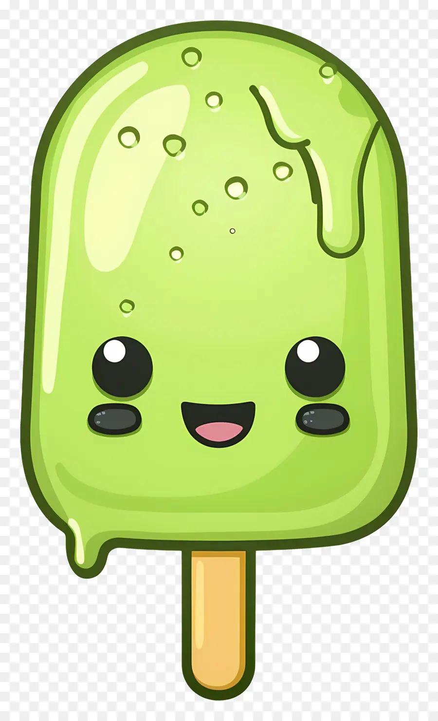 Helado De Matcha，Linda Paleta Verde PNG