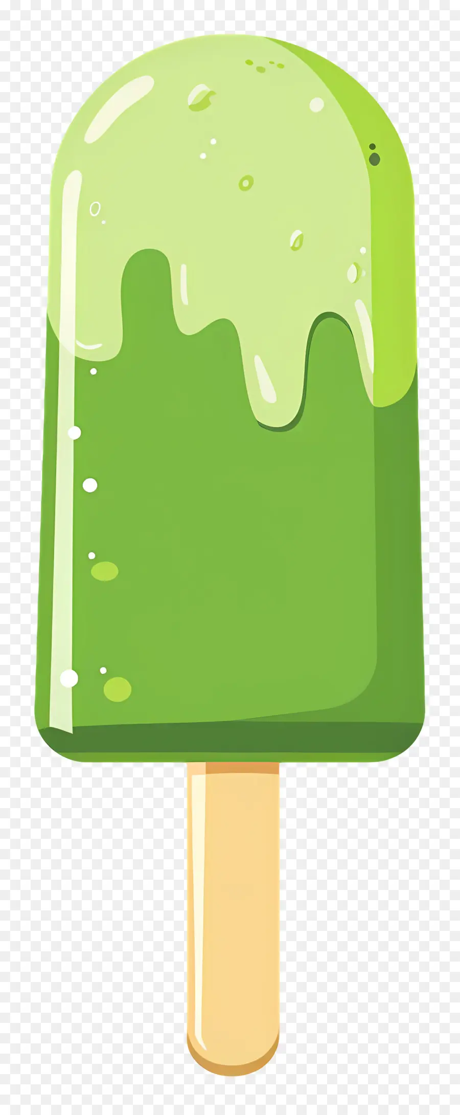 Helado De Matcha，Paleta Verde Simple PNG