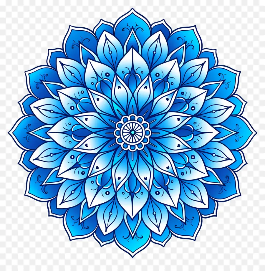 Patrón De Mandala，Mandala Azul PNG