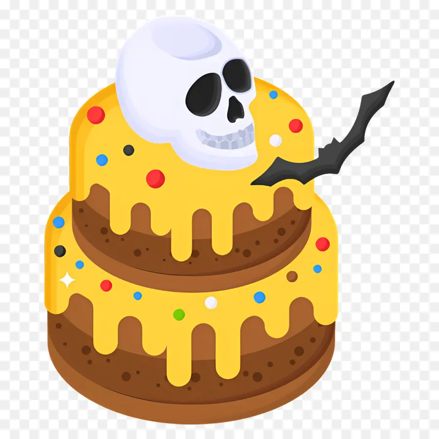 Pastel De Halloween，Pastel De Calavera PNG