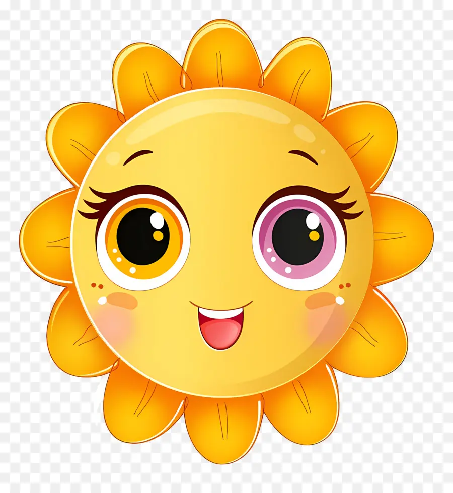 Sol Kawaii，Sol Sonriente PNG