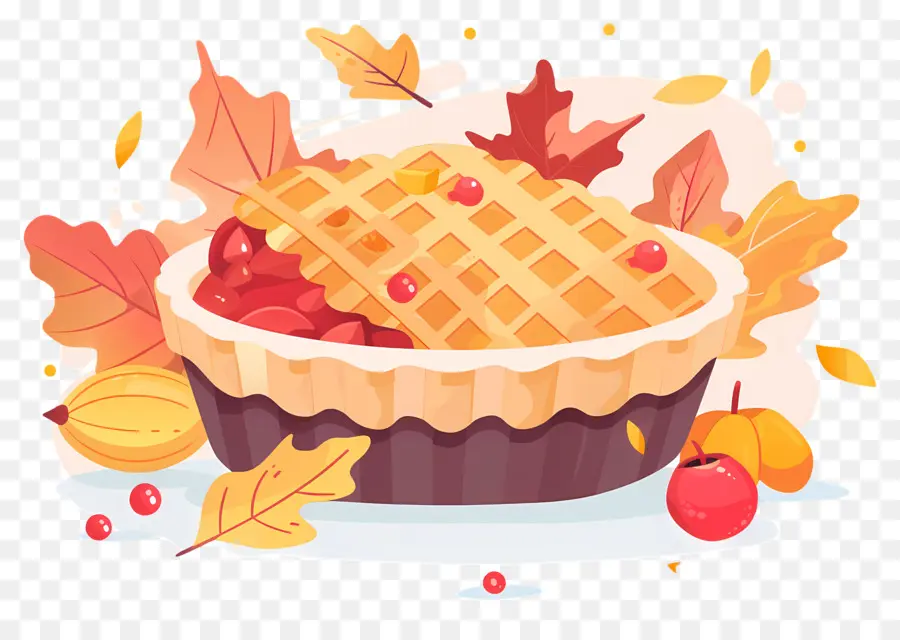 Pastel De Acción De Gracias，Pastel De Otoño PNG