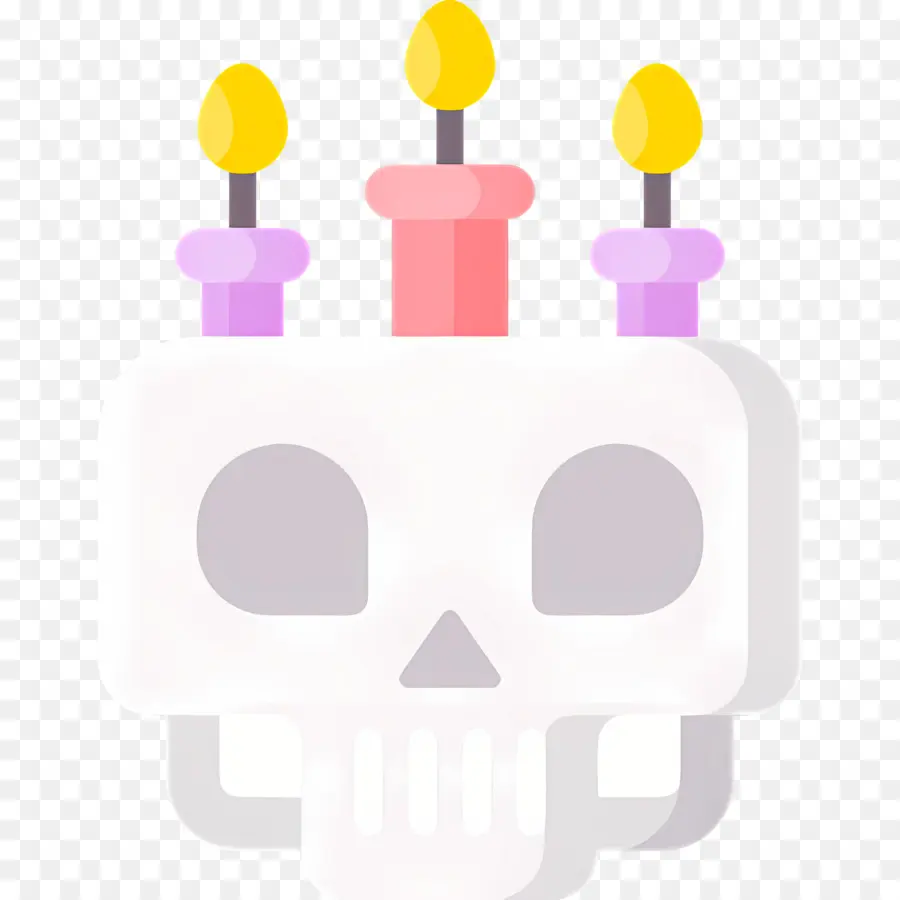 Velas De Halloween，Calavera Con Velas PNG