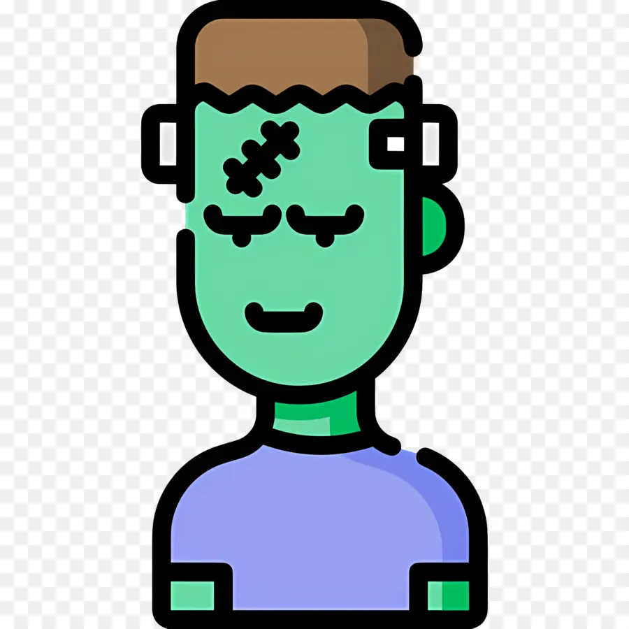 Zombie De Halloween，Cabeza De Frankenstein PNG