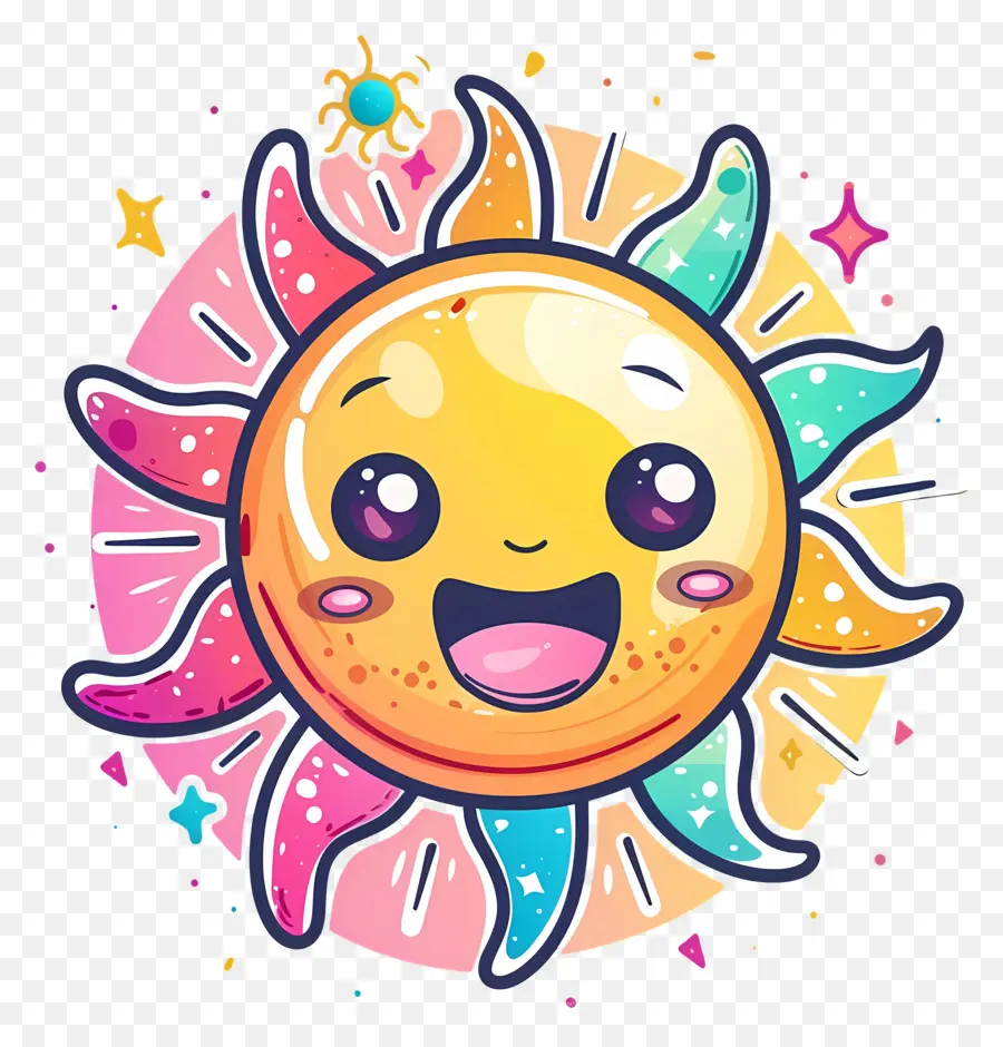 Sol Kawaii，Sol Sonriente PNG