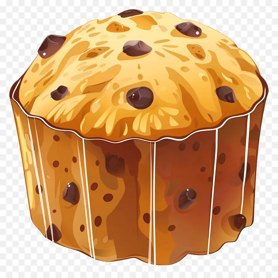 Panetón，Panettone Con Chispas De Chocolate PNG