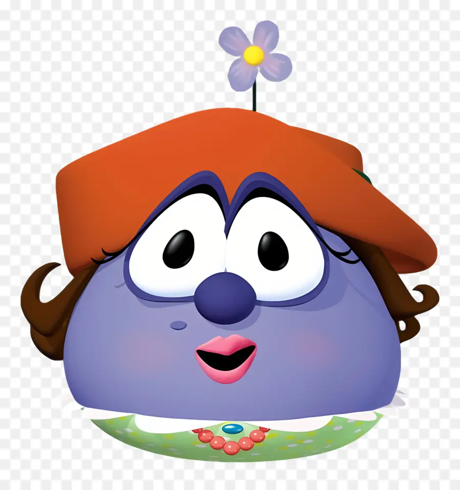 Veggietales，Carácter Morado PNG