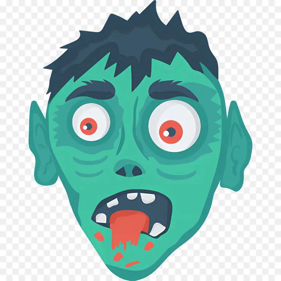 Zombie De Halloween，Cara De Zombie PNG