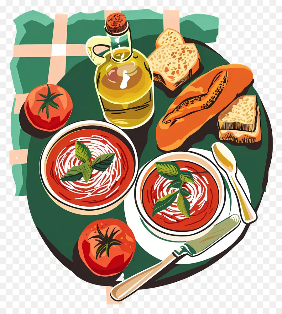 Mesa De Picnic，Sopa De Tomate PNG