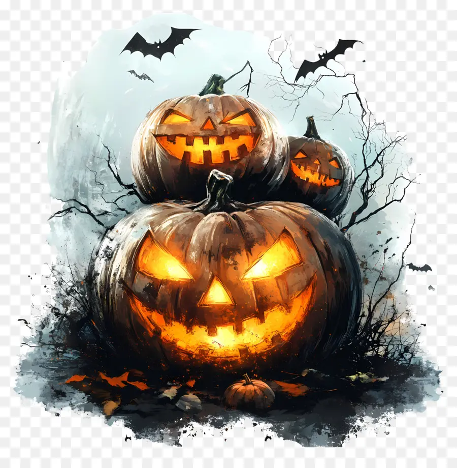 Noche De Halloween，Jack O' Lanterns PNG