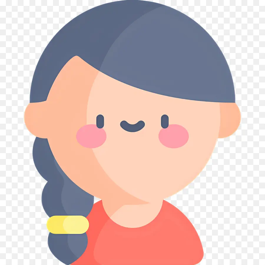 Niña，Chica Con Trenza PNG