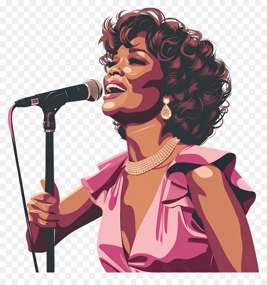 Whitney Houston，Mujer Cantando PNG