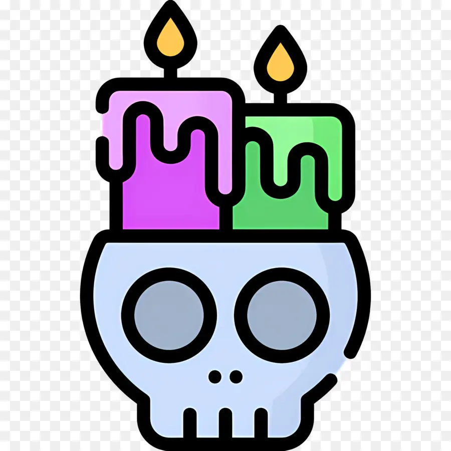 Velas De Halloween，Velas De Calavera PNG