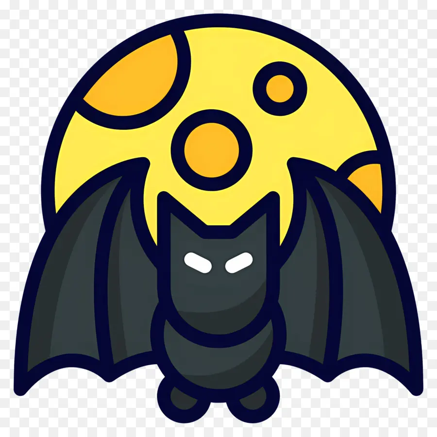 Luna De Halloween，Murciélago Y Luna PNG