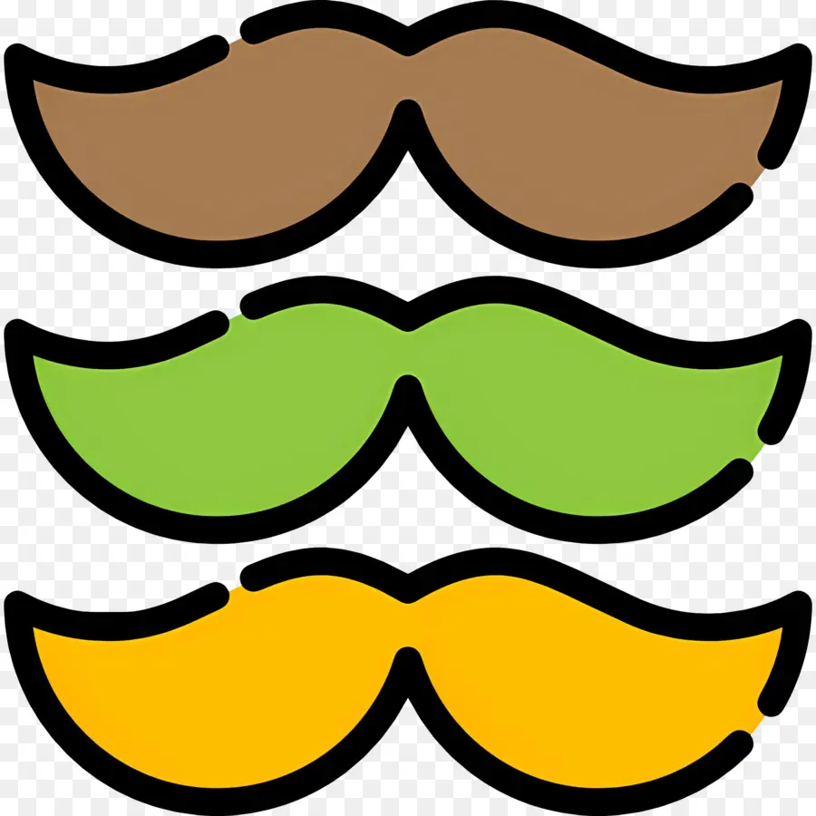 Bigote，Bigotes Coloridos PNG