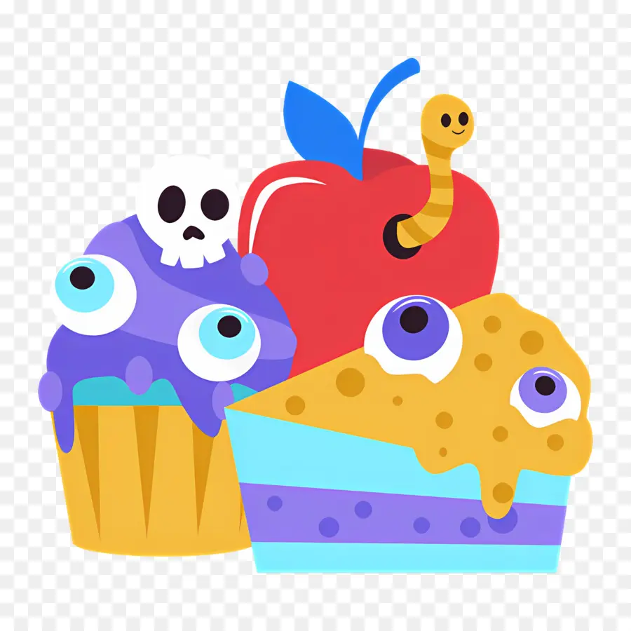 Pastel De Halloween，Golosinas De Halloween PNG