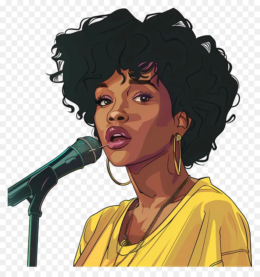 Whitney Houston，Mujer Cantando PNG