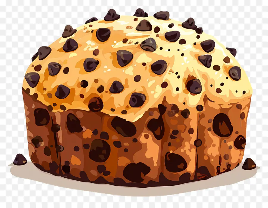 Panetón，Panettone Con Chispas De Chocolate PNG